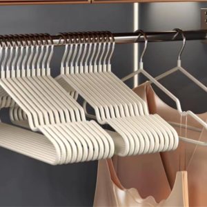 10 Non-Slip Slim Shirt Hangers with Notches for Heavy Clothes