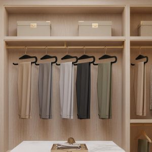 10 Black Velvet Non-Slip Space Saving Pants Hangers