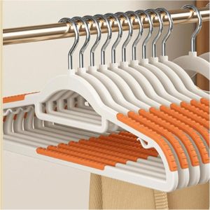 10 Orange Child Pants Dress Non-Slip Hanger Set