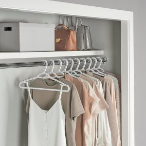 10 Patented W Frame Slim Non-Slip Hangers with Lingerie Hooks